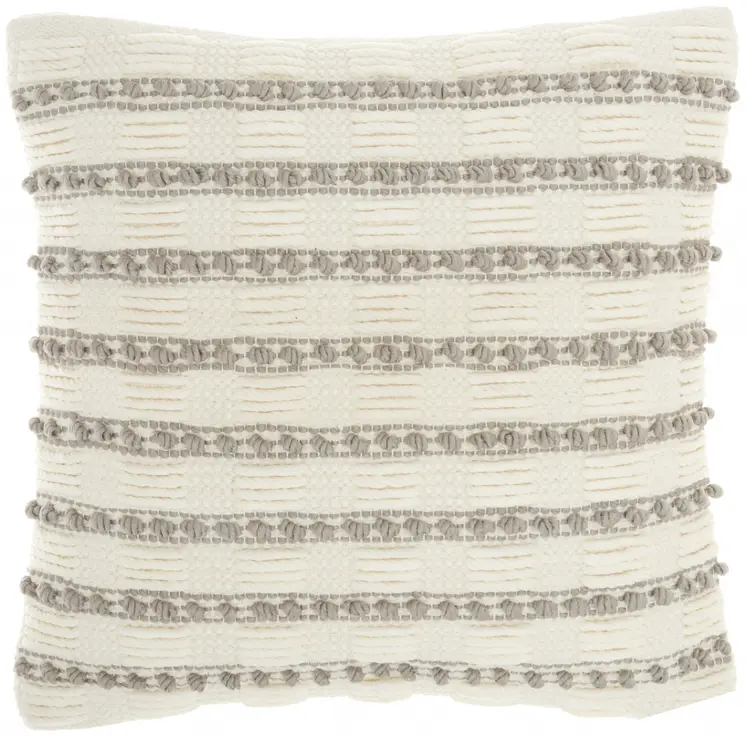 18" Light Gray Cotton Blend