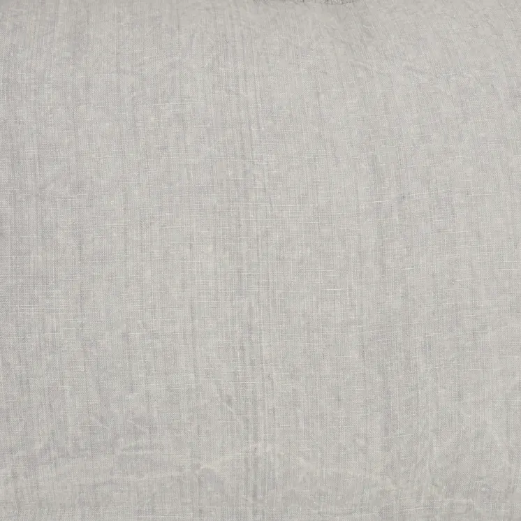 16" X 24" Gray Pillow With Ruffled Edges