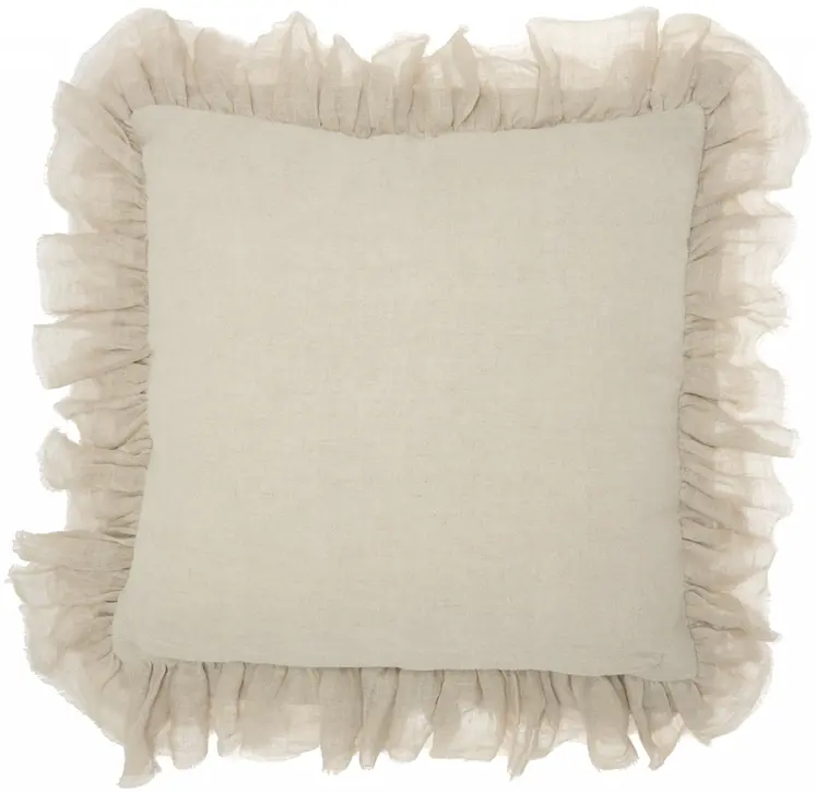 Wide Tasseled Marble Maroon Throw Pillow