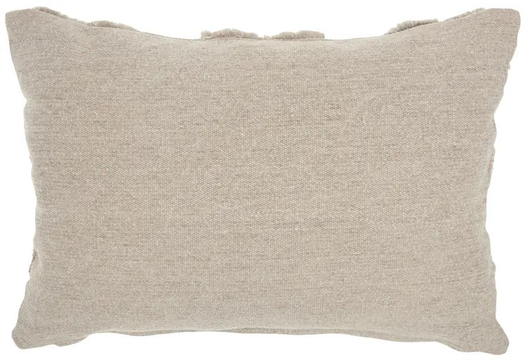 14" X 20" Gray Heart Cotton Throw Pillow