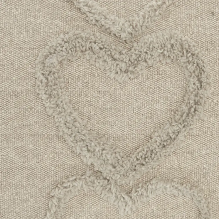 14" X 20" Gray Heart Cotton Throw Pillow