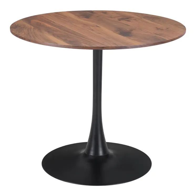 35" Steel Pedestal Base Dining Table