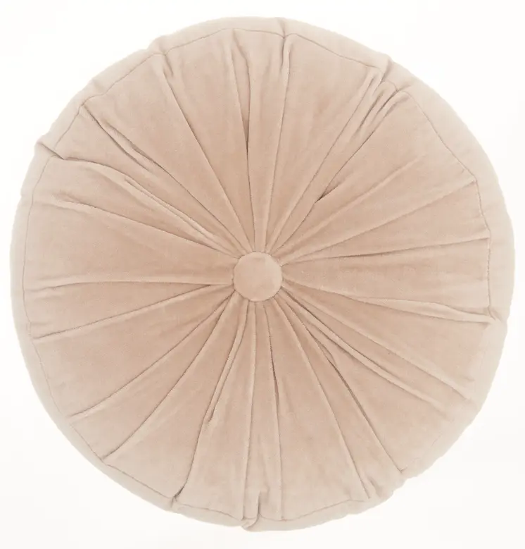 16" X 16" Light Pink Round Velvet