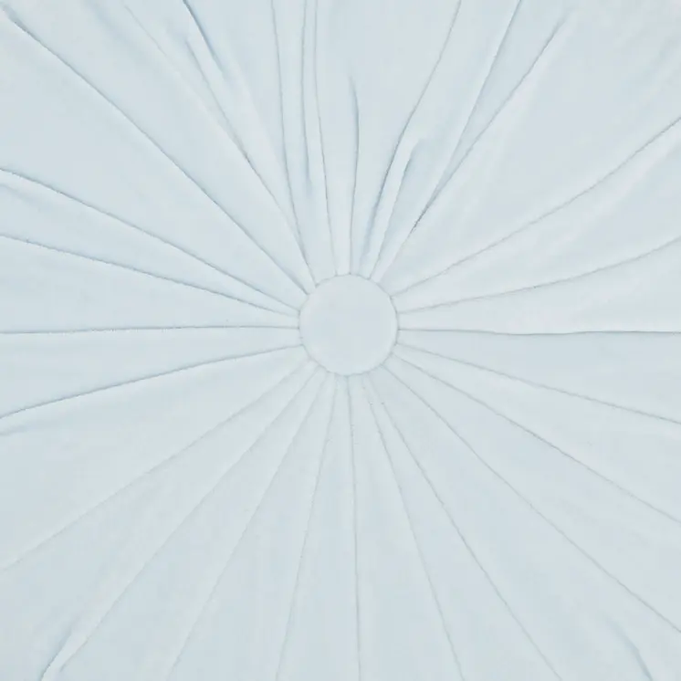 16" Periwinkle Tufted Round Throw Pillow