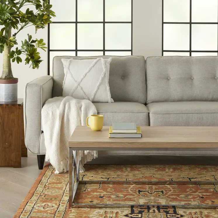 Boho Chic White Textured Lines Throw Pillow