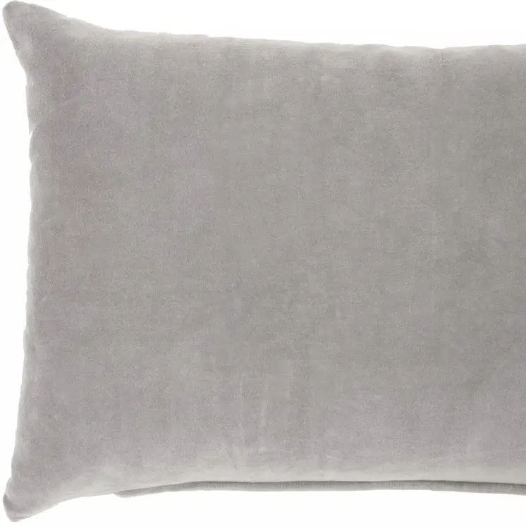 Solid Gray Casual Throw Pillow