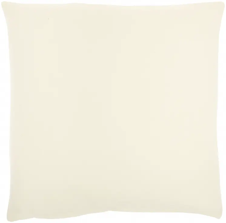 16" Ivory Cotton Throw Pillow