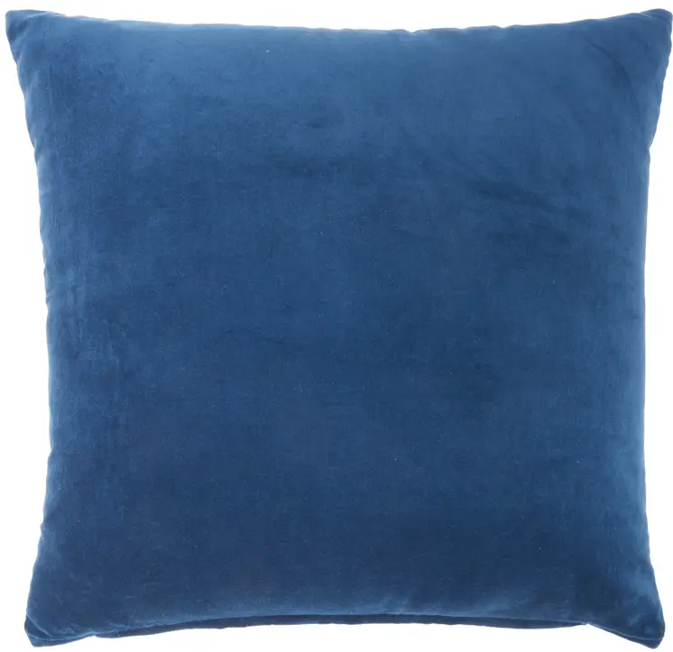 20" Navy Blue Velvet Throw Pillow
