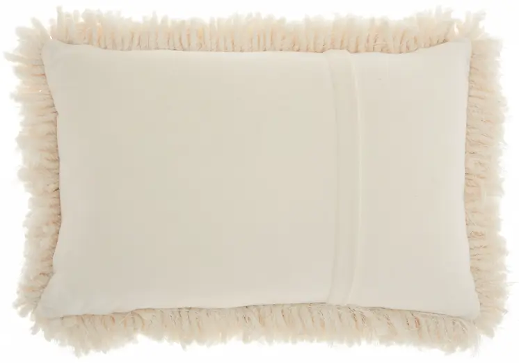 14" X 20" Cream Throw Pillow