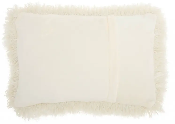 14" X 20" Cream Throw Pillow