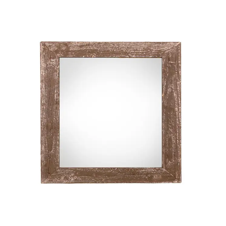 10" x 10" Brown Solid Wood Hanging Picture Frame