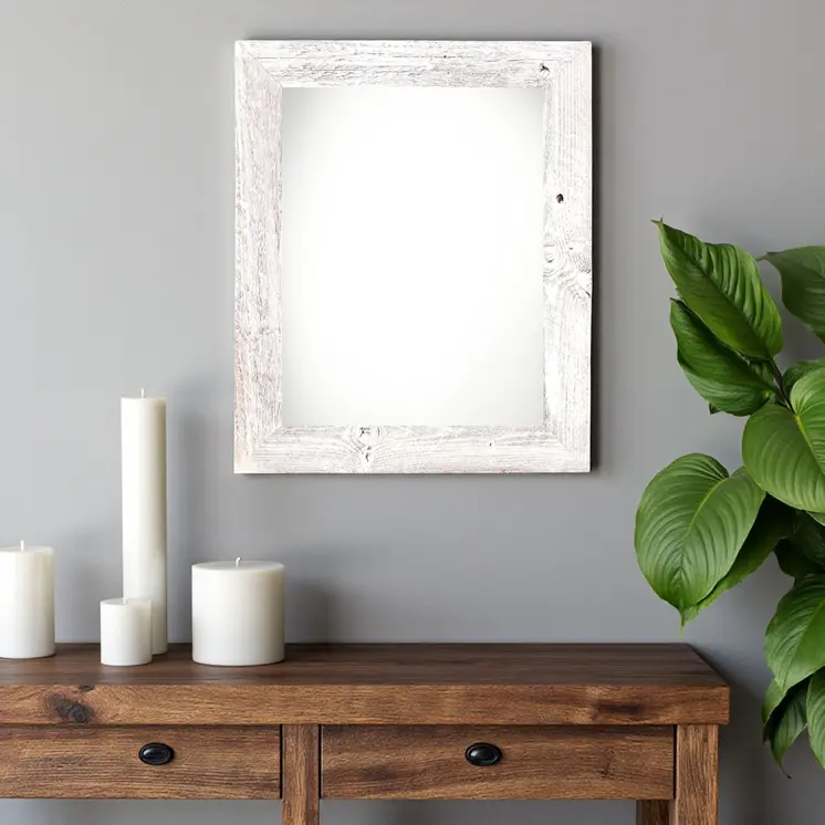 12" x 16" White Solid Wood Hanging Picture Frame