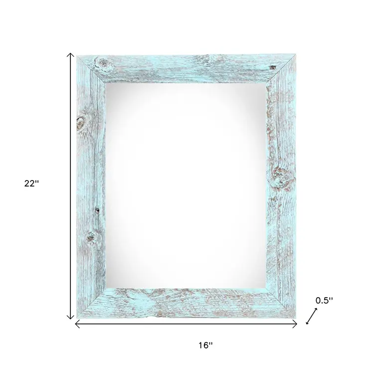 13" x 19" Blue Solid Wood Hanging Picture Frame
