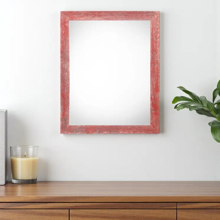 18" x 24" Red Solid Wood Hanging Picture Frame
