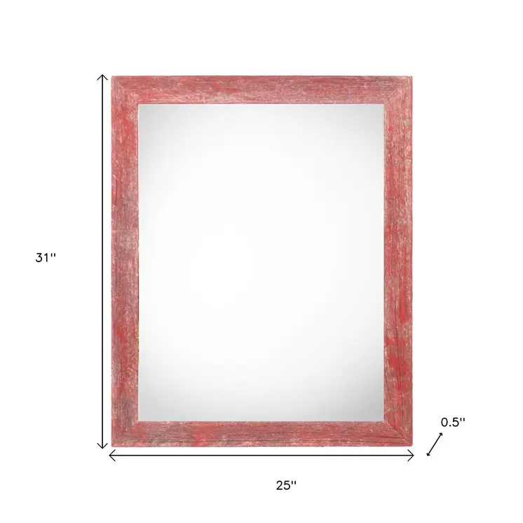 22" x 28" Red Solid Wood Hanging Picture Frame