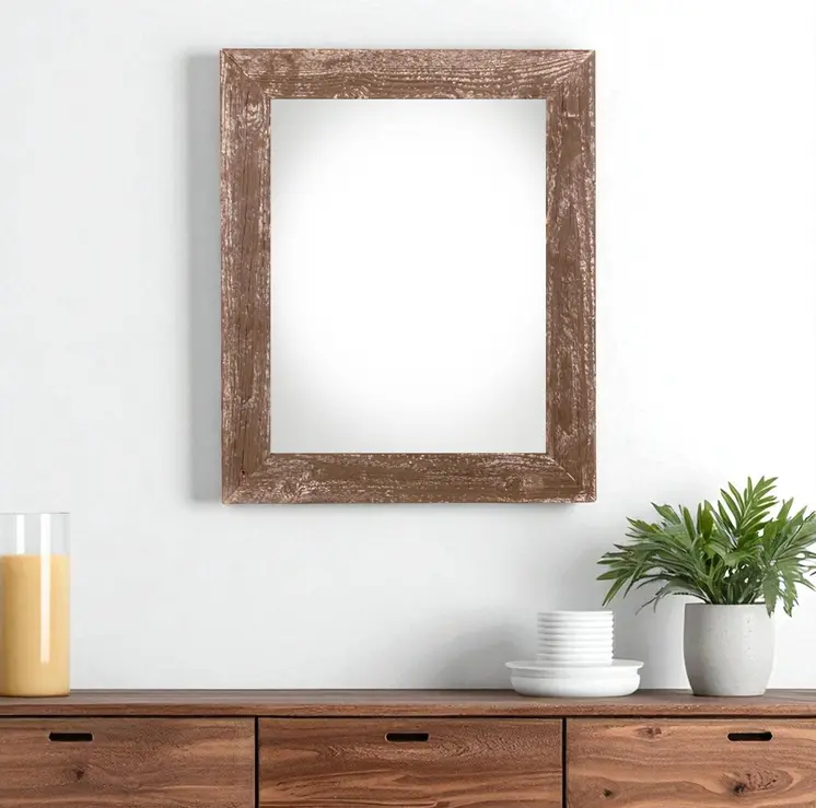 24" x 30" Brown Solid Wood Hanging Picture Frame