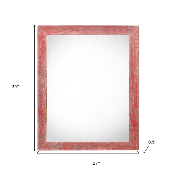24" x 36" Red Solid Wood Hanging Picture Frame