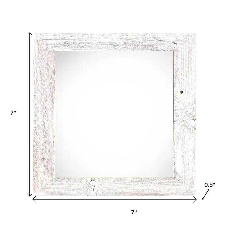 4" x 4" White Solid Wood Tabletop Picture Frame
