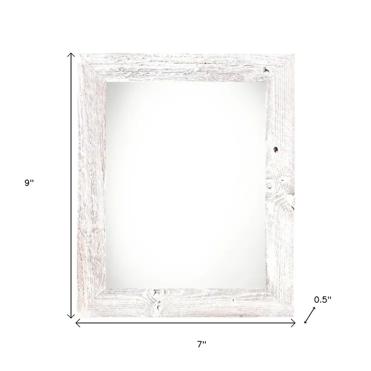4" x 6" White Solid Wood Tabletop Picture Frame