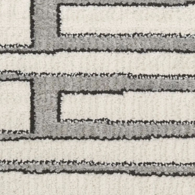 Navy And White Stitched Square Pattern Cotton Throw Blanket