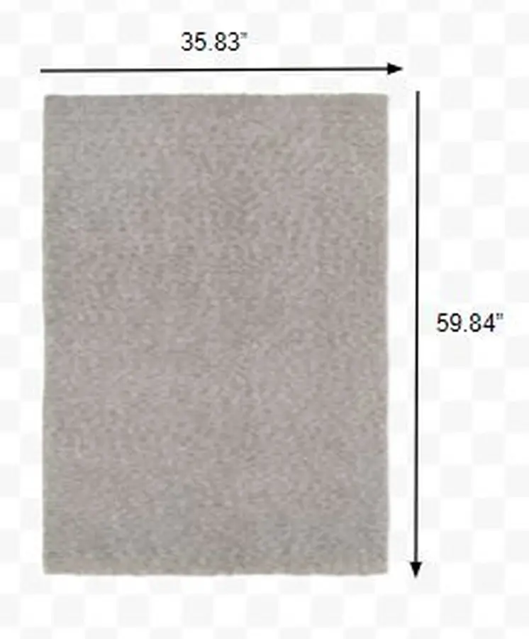 3' X 5' Modern Shaggy Soft Gray Indoor Area Rug