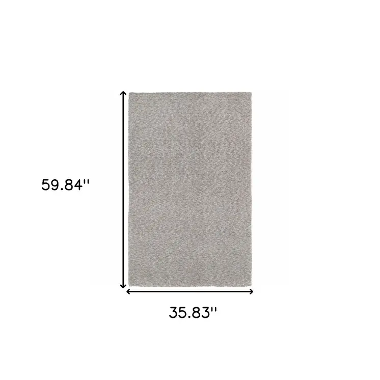3' X 5' Modern Shaggy Soft Gray Indoor Area Rug