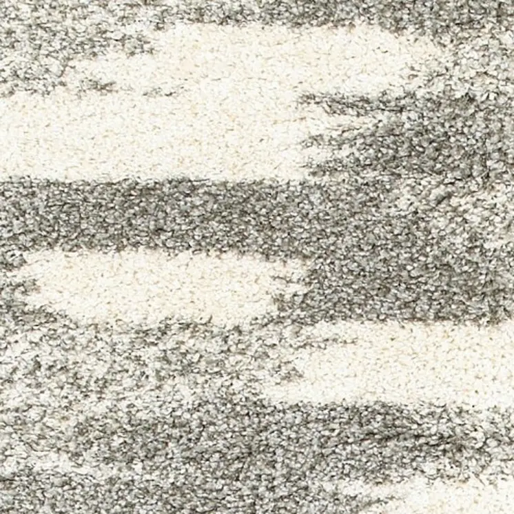 2' X 8' Gray And Ivory Geometric Pattern Runner Rug