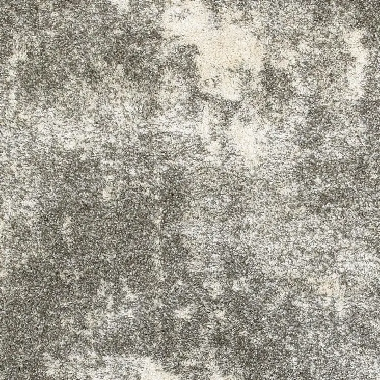 4' X 6' Gray And Ivory Distressed Abstract Area Rug
