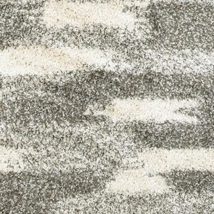 4' X 6' Gray And Ivory Geometric Pattern Area Rug