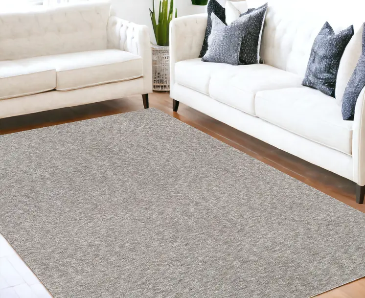 5' X 7' Modern Shaggy Soft Gray Indoor Area Rug