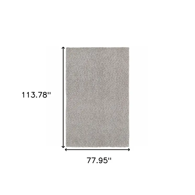 7' X 10' Modern Shaggy Soft Gray Indoor Area Rug