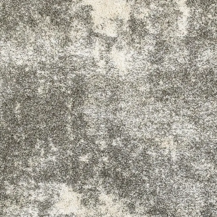 7' X 10' Gray And Ivory Distressed Abstract Area Rug