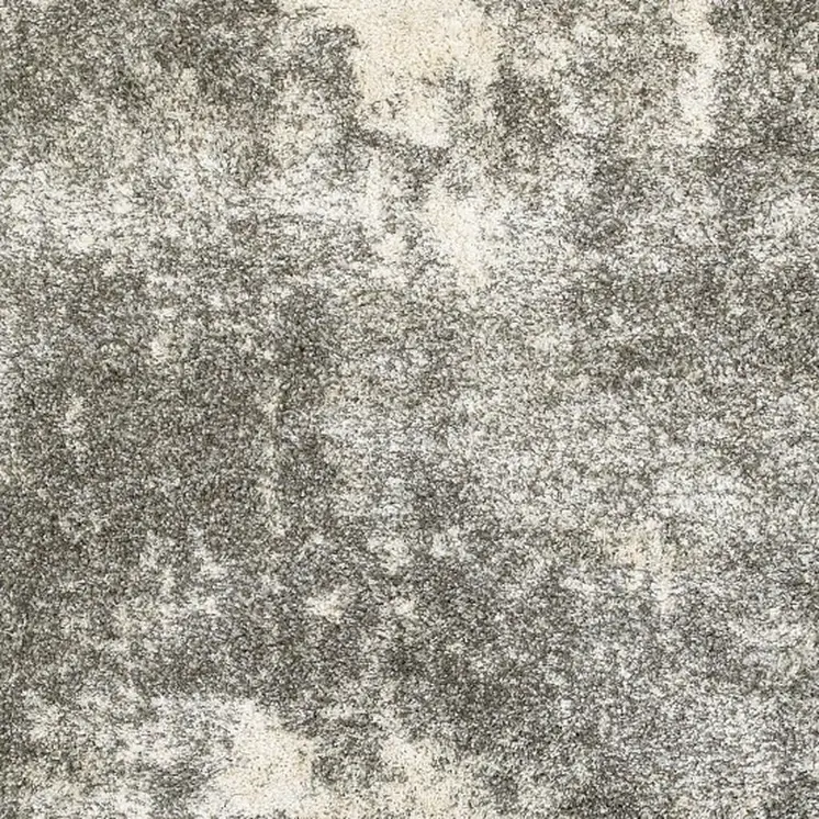 8' X 11' Gray And Ivory Distressed Abstract Area Rug