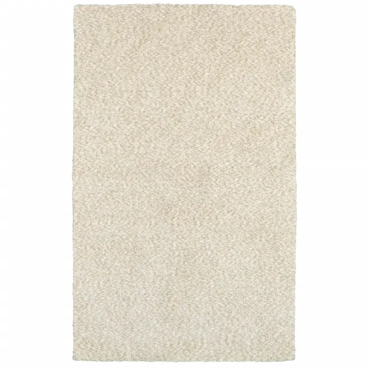 8' X 11' Modern Shag Ivory Indoor Area Rug