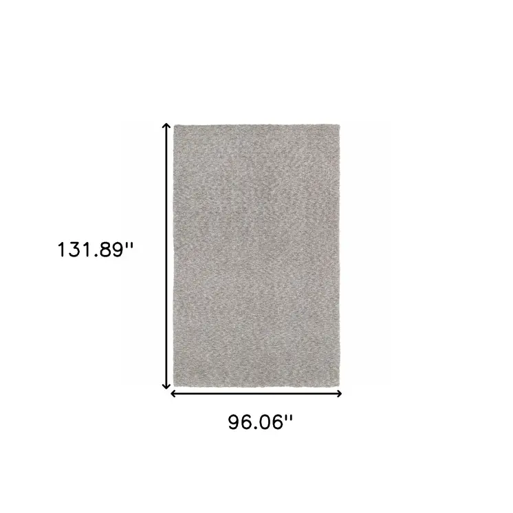 8' X 11' Modern Shaggy Soft Gray Indoor Area Rug