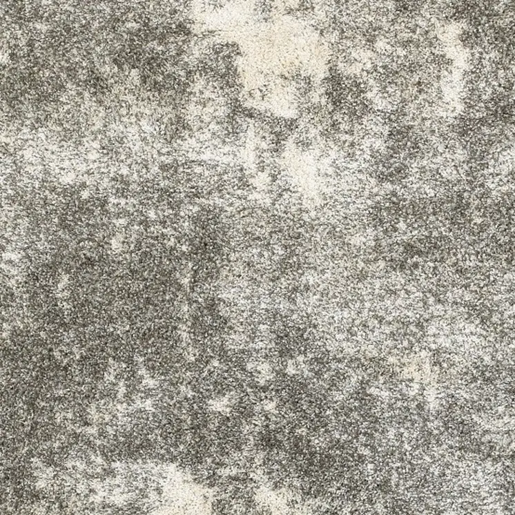 10' X 13' Gray And Ivory Distressed Abstract Area Rug