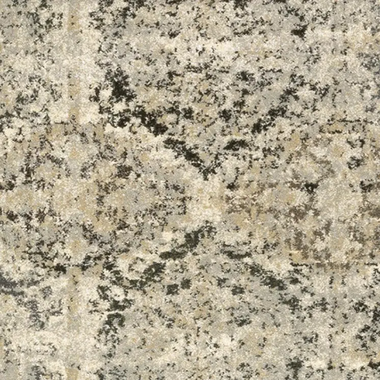 2' X 8' Ivory And Gray Floral Trellis Indoor Runner Rug