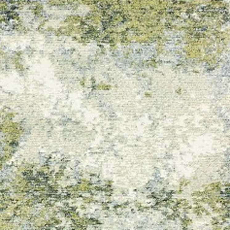 8' Blue And Green Runner Rug