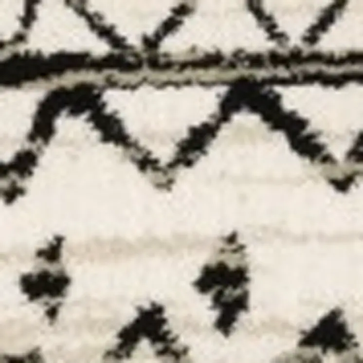 10' X 13' Ivory And Black Abstract Geometric Area Rug