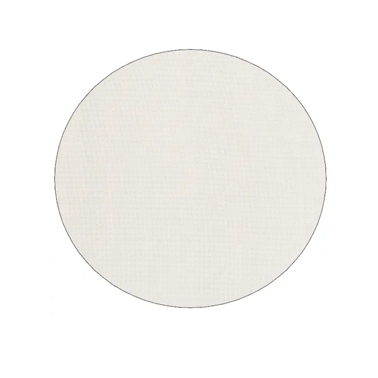 8" Round Standard Beige Non Slip Rug Pad