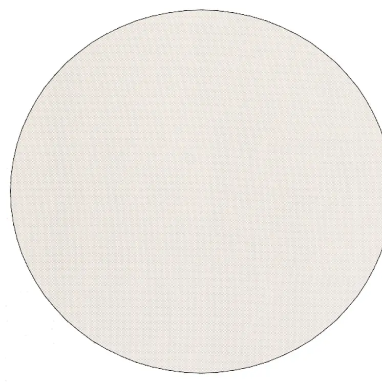 8" Round Standard Beige Non Slip Rug Pad