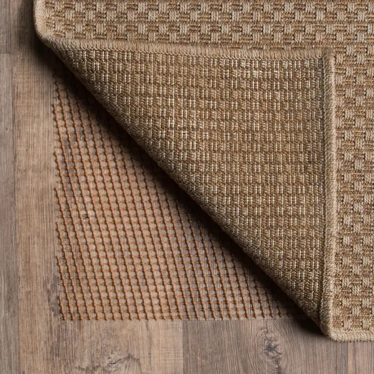 8' Round Brown Polyester Indoor Outdoor Rug Pad