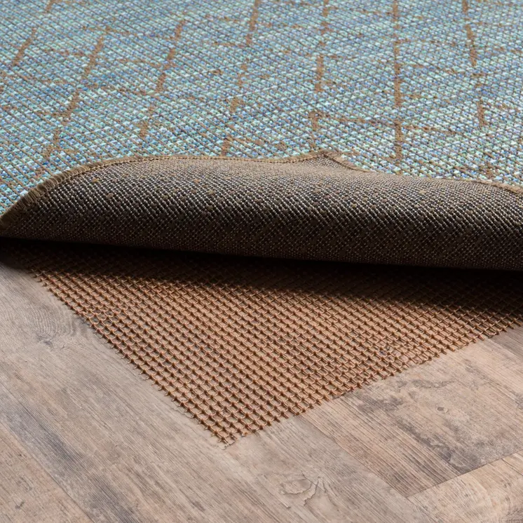 9' x 12' Brown Non Slip Indoor Outdoor Rug Pad