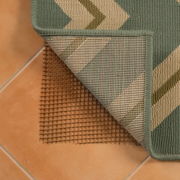 9' x 12' Brown Non Slip Indoor Outdoor Rug Pad