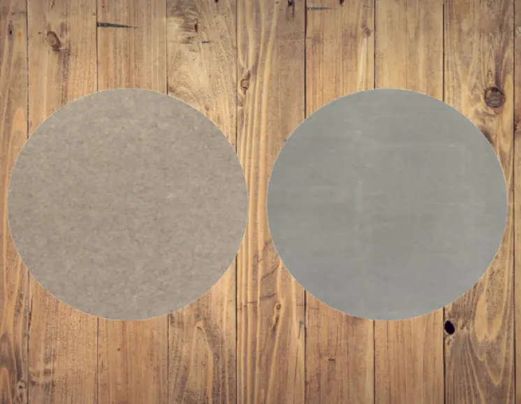 8' Round Gray Plastic Rug Pad