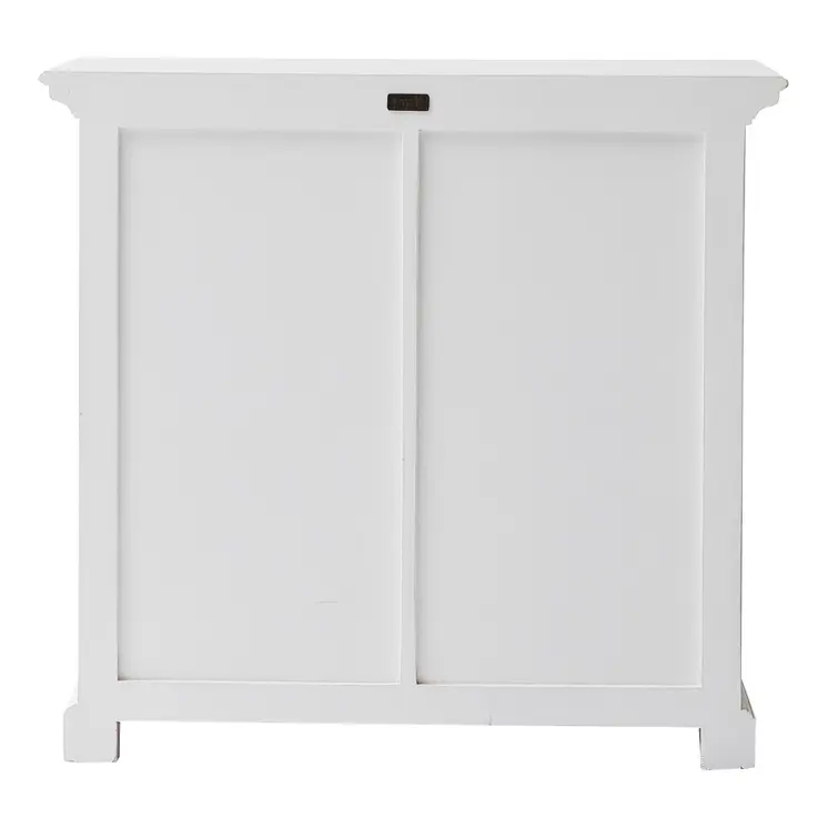 35" White Accent Cabinet With Two Drawers and Baskets
