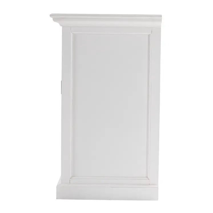 57" White Solid Wood Three Drawer Sideboard
