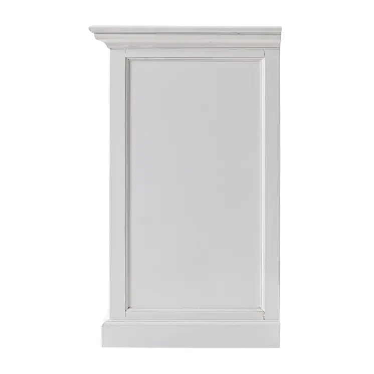 57" White Wood Two Drawer Buffet Table