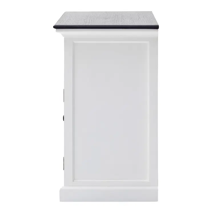Modern Farmhouse Black And White Large Accent Cabinet