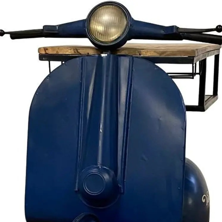 Vintage Blue Scooter Bar Cart